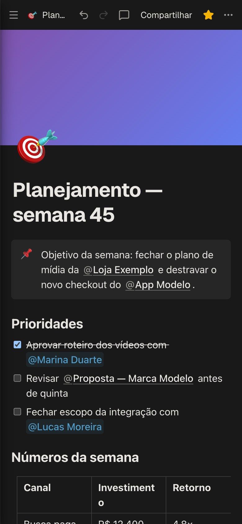 O Notas no celular